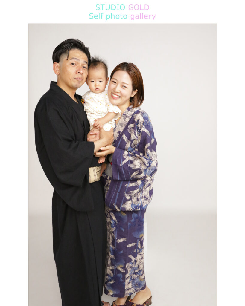 浴衣フォト セルフ写真館 家族写真 記念写真 ファミリーフォト フォトスタジオ 写真館 内絵里 金本絵里 カメラマン フォトグラファー 神戸 大阪