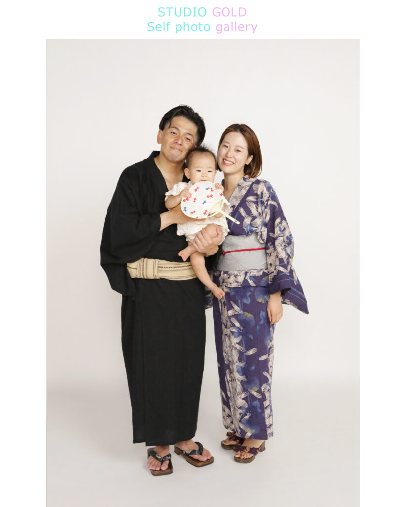 浴衣フォト セルフ写真館 家族写真 記念写真 ファミリーフォト フォトスタジオ 写真館 内絵里 金本絵里 カメラマン フォトグラファー 神戸 大阪