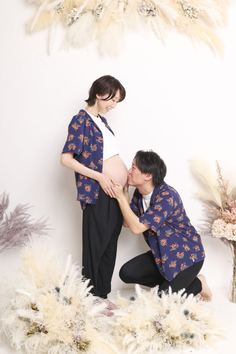 神戸 マタニティフォト 女性カメラマン 母と子の上田病院 春日野道駅　カメラマン スタジオ 神戸 内絵里 金本義隆 写真屋 スタジオゴールド