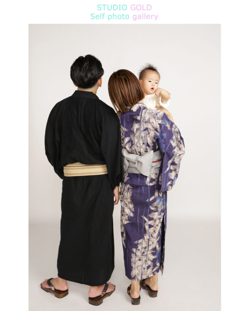 浴衣フォト セルフ写真館 家族写真 記念写真 ファミリーフォト フォトスタジオ 写真館 内絵里 金本絵里 カメラマン フォトグラファー 神戸 大阪